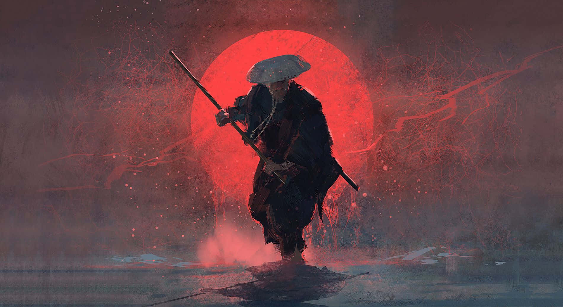 Ronin, samurai, dark robes, HD Desktop Wallpaper