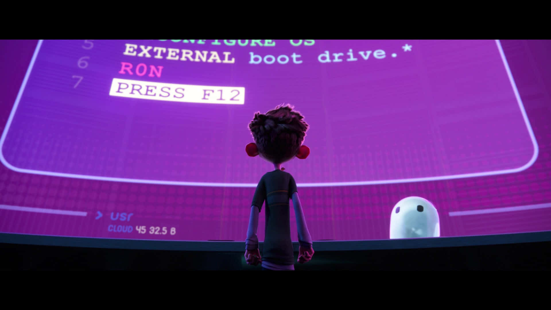 Rons Gone Wrong, Violet Computer Screen, PRESS F12, Full HD Desktop Wallpaper