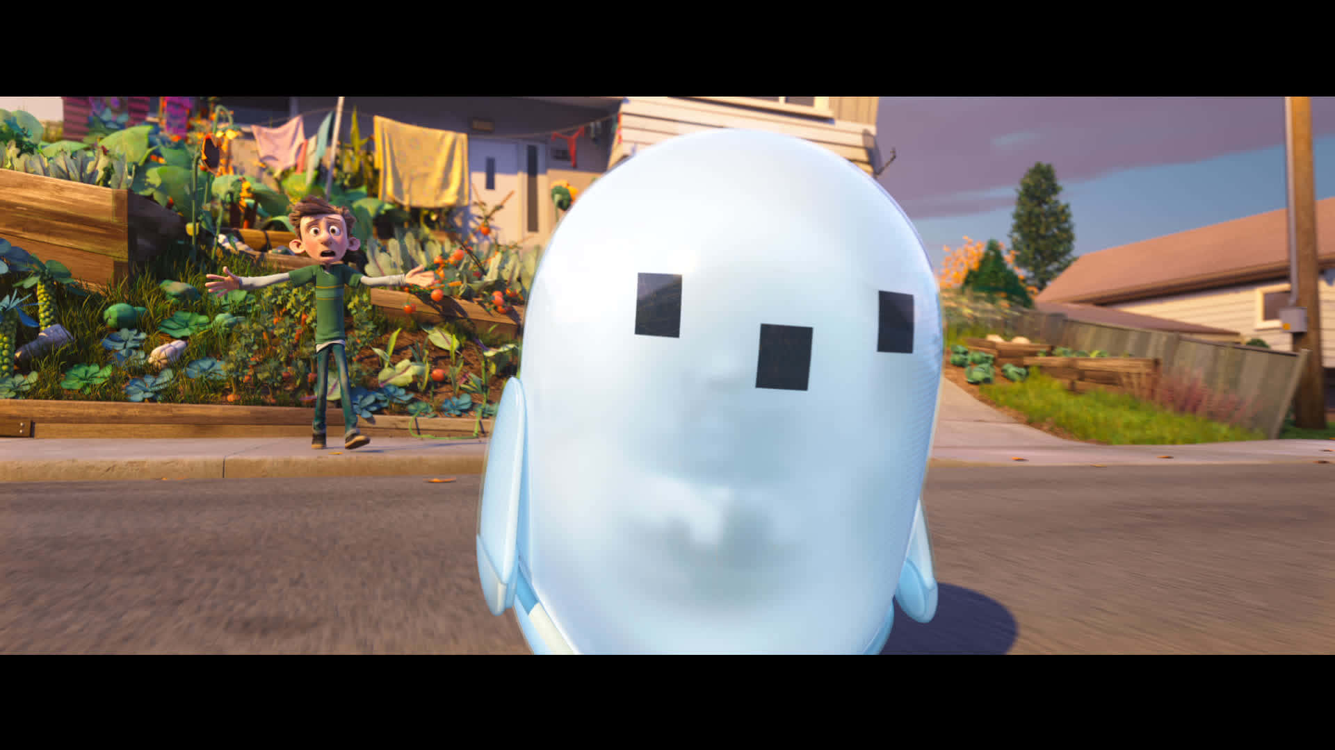 Rons Gone Wrong, translucent blue ghost, square eyes, Full HD Desktop Wallpaper