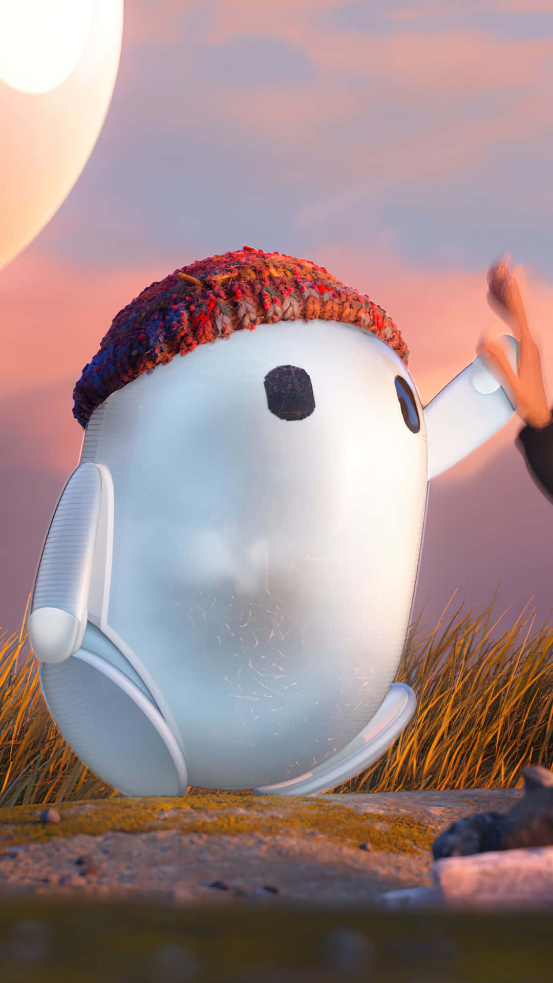 Rons Gone Wrong, white ghost, colorful knit hat, Full HD Phone Wallpaper