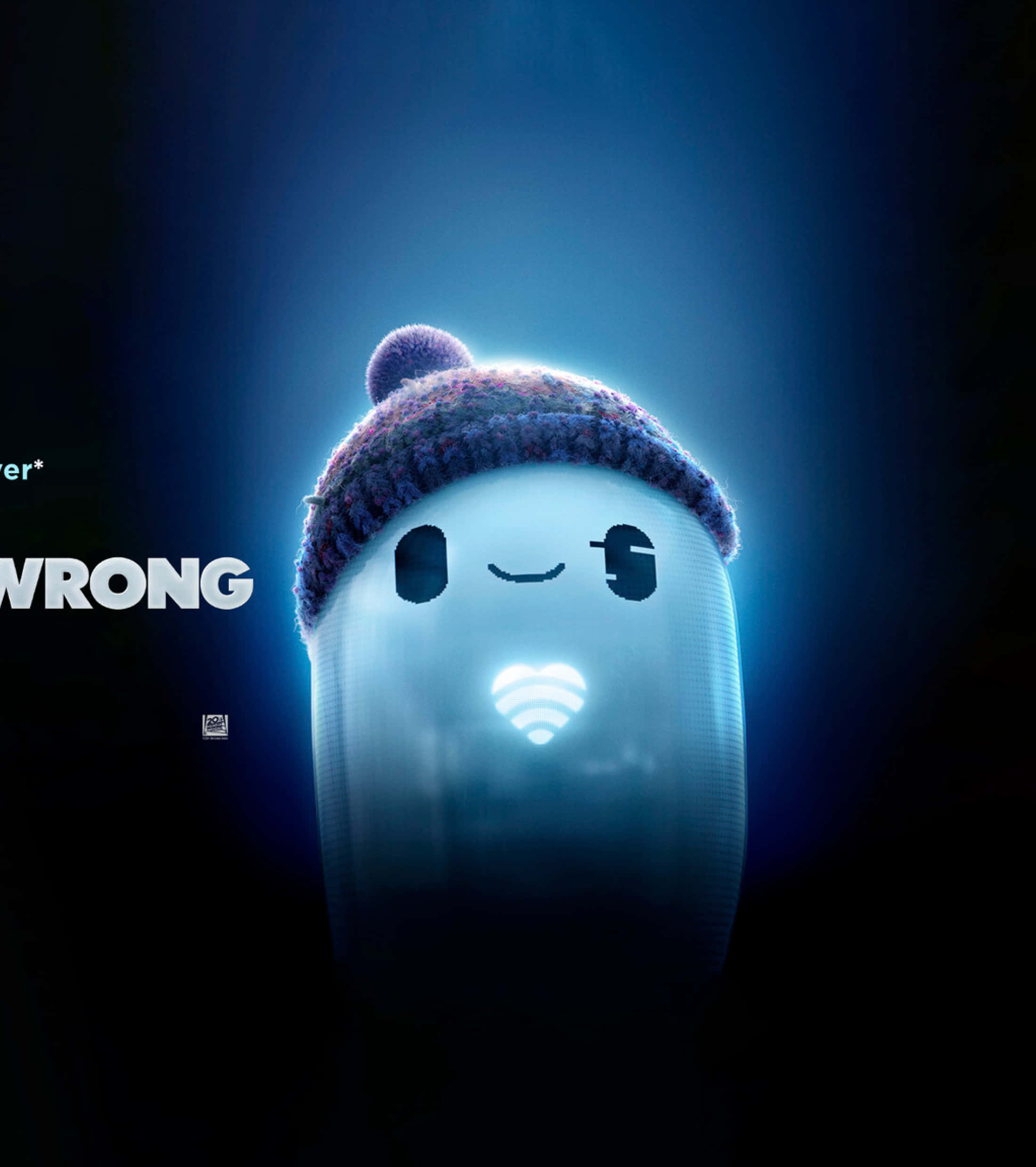 Rons Gone Wrong, glowing blue ghost-like character, knit hat, Full HD Phone Wallpaper