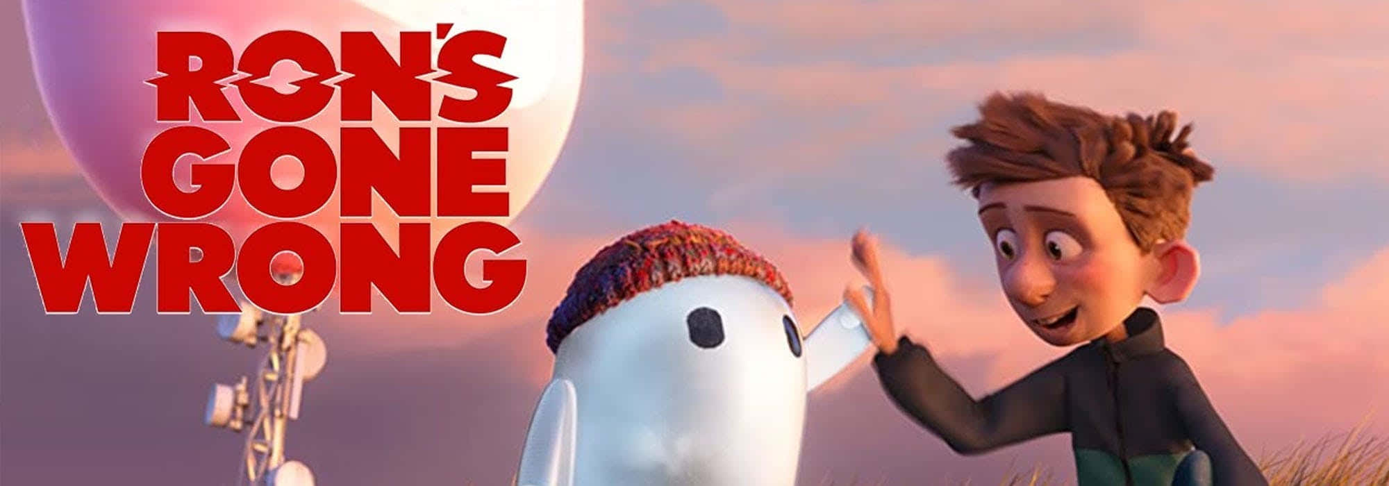 Rons Gone Wrong, white robot, red hat, Full HD Desktop Wallpaper