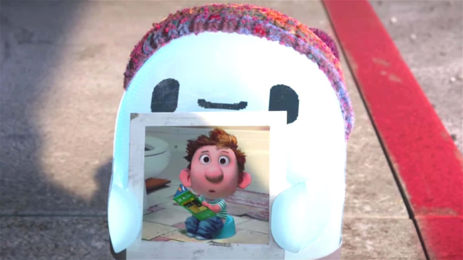Rons Gone Wrong, glowing white ghost, colorful knit hat, HD Desktop Wallpaper