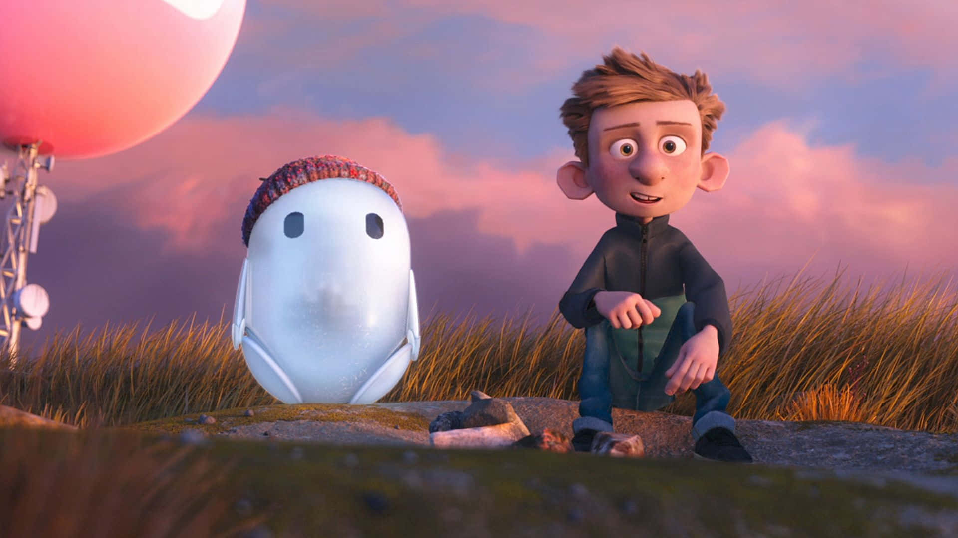 Rons Gone Wrong, ghostly friend, grassy hill, Full HD Desktop Wallpaper