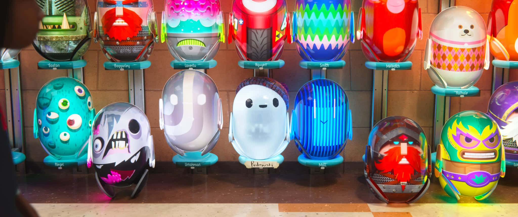 Rons Gone Wrong, colorful skateboards, glowing neon accents, Full HD Desktop Wallpaper
