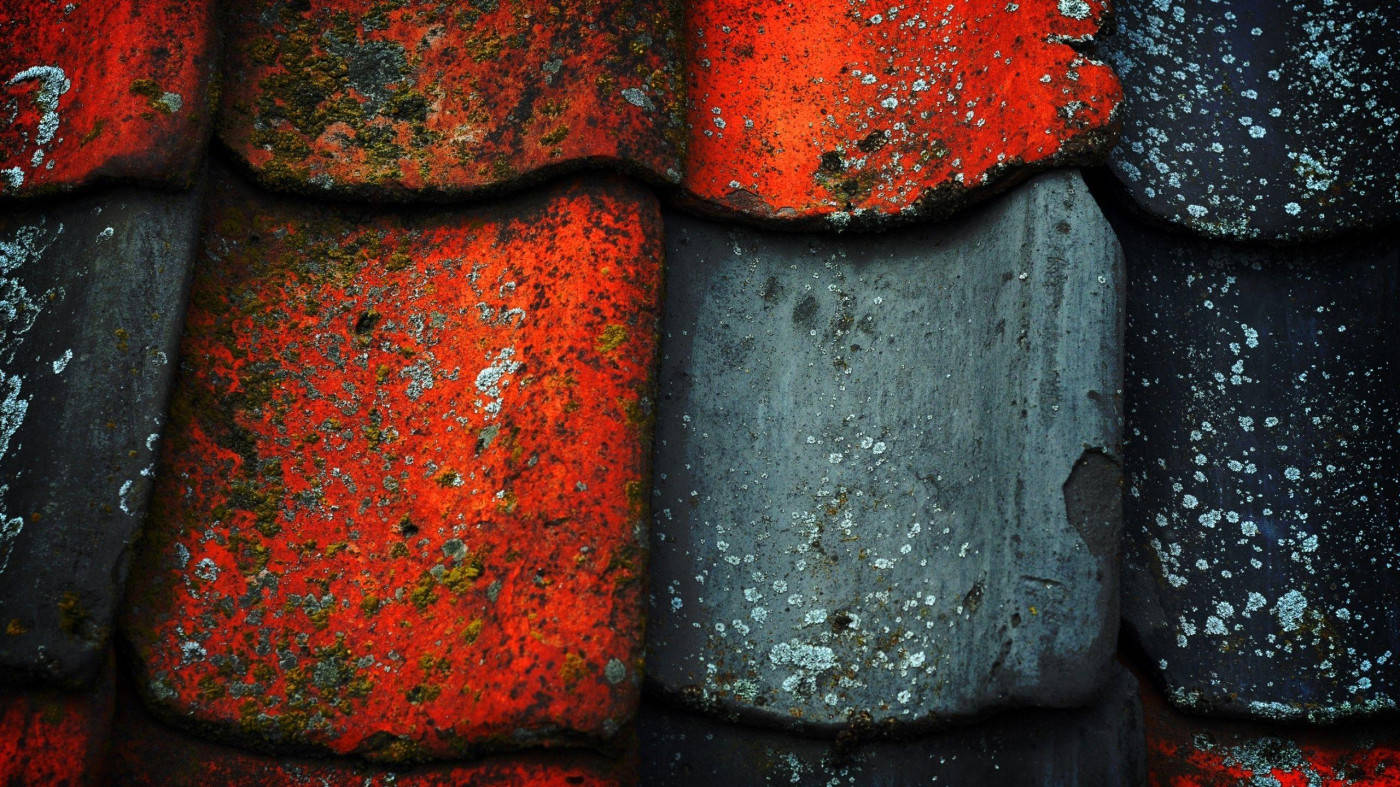 hail resistant asphalt shingle roofing, vibrant red, weathered gray, HD Desktop Wallpaper