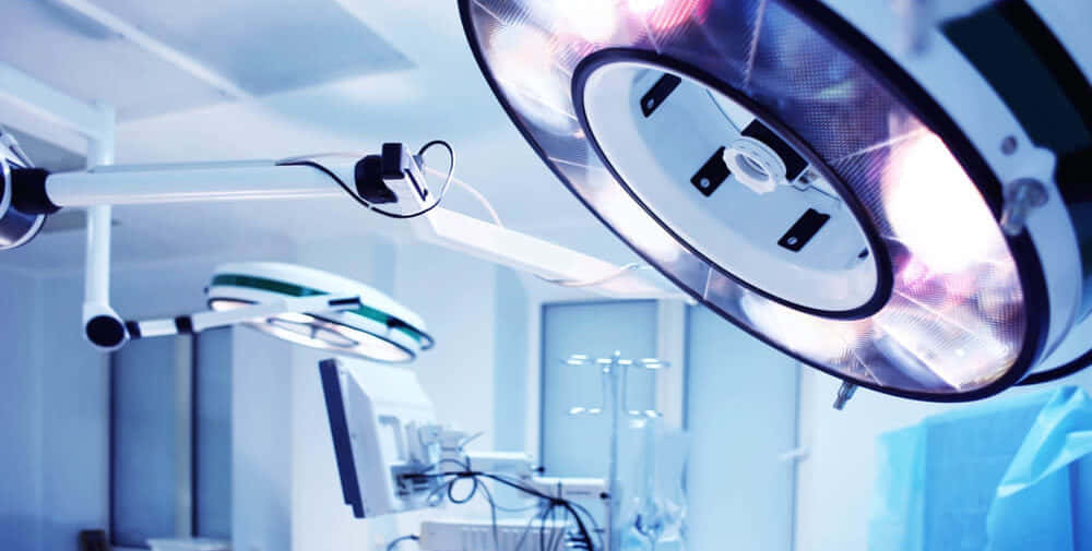 Ambulatory Room's Light, surgical lights, sterile blue-tinted operating room, SD Desktop Wallpaper