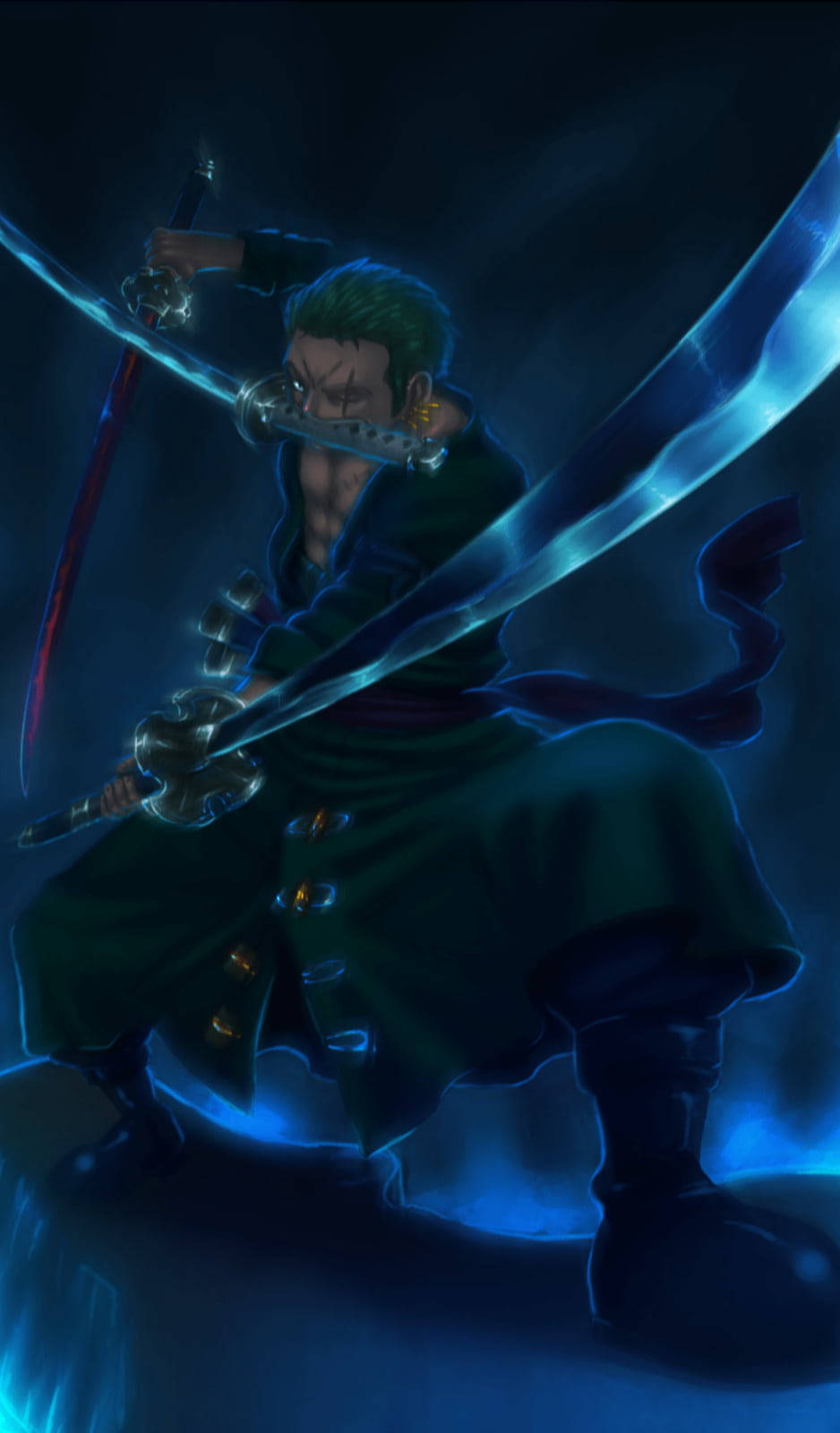 Roronoa Zoro, green-haired, dark coat, HD Phone Wallpaper