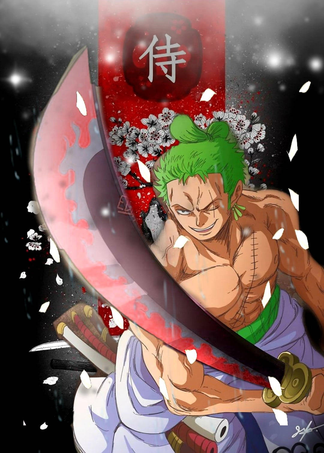 Roronoa Zoro, green-haired, anime, HD Phone Wallpaper