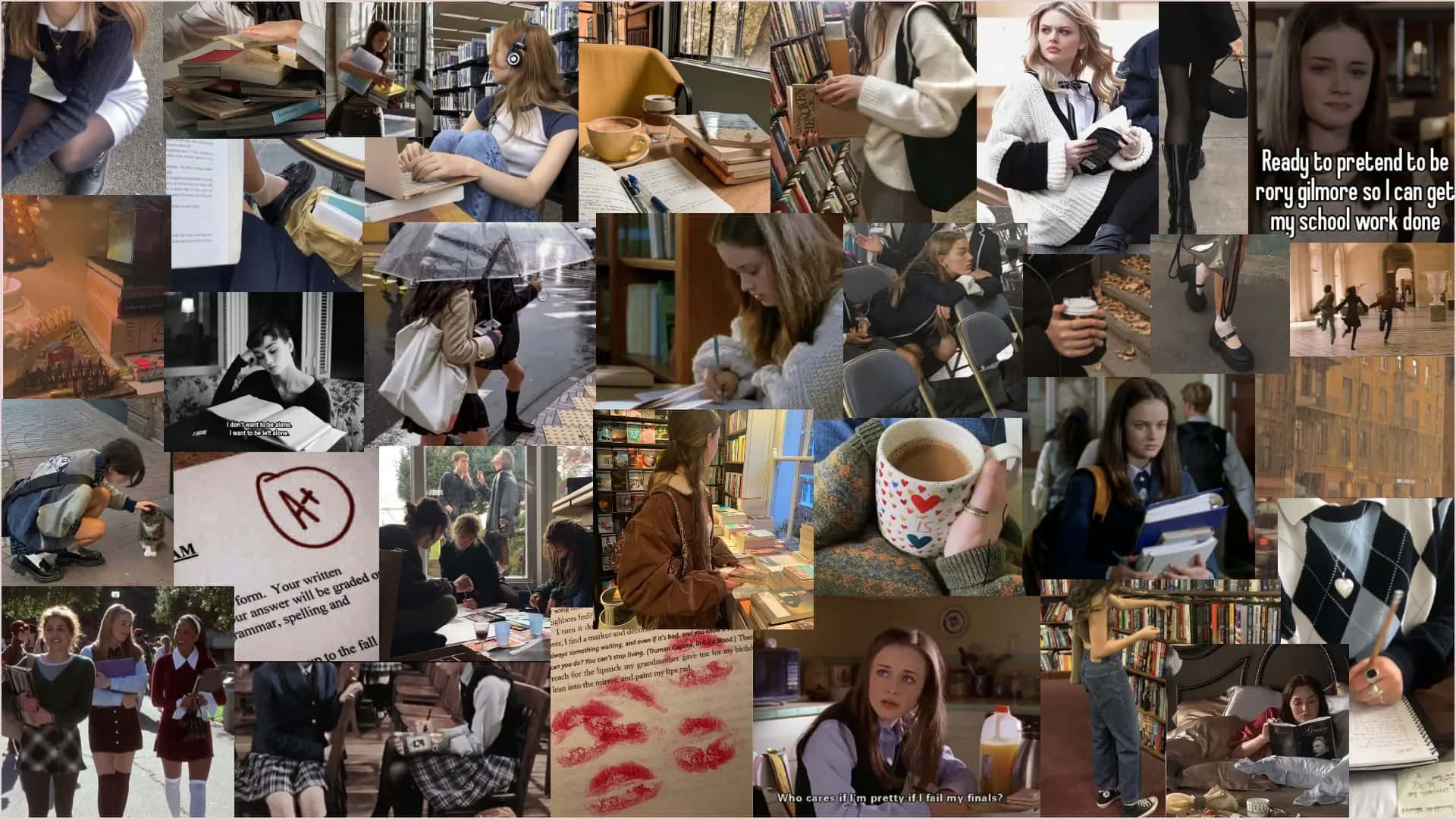 Rory Gilmore, library, classroom, Full HD Desktop Wallpaper