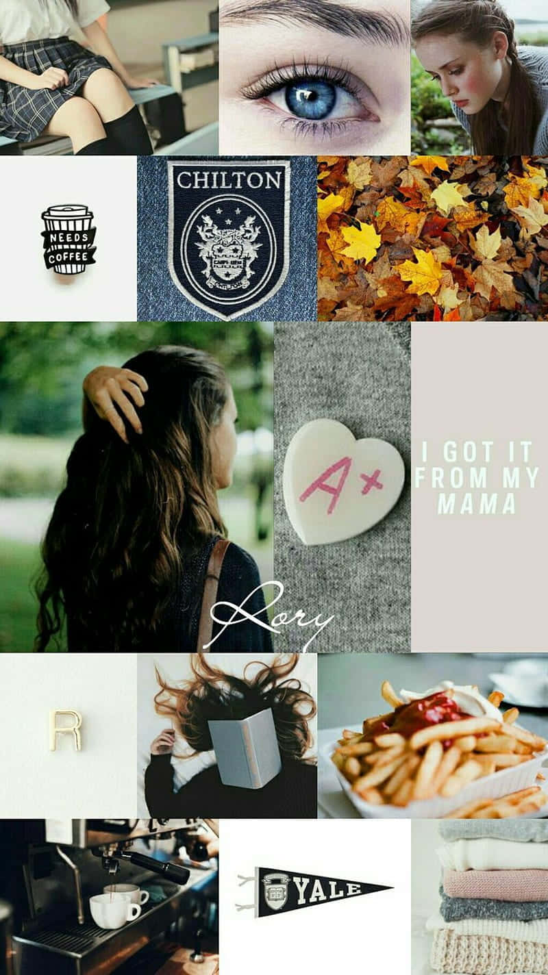 Rory Gilmore, blue eye, autumn leaves, HD Phone Wallpaper