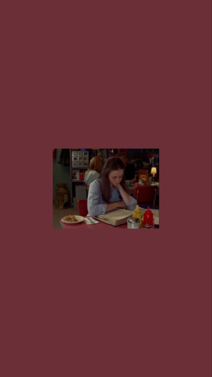 Rory Gilmore Aesthetic, cafe, diner table, SD Phone Wallpaper