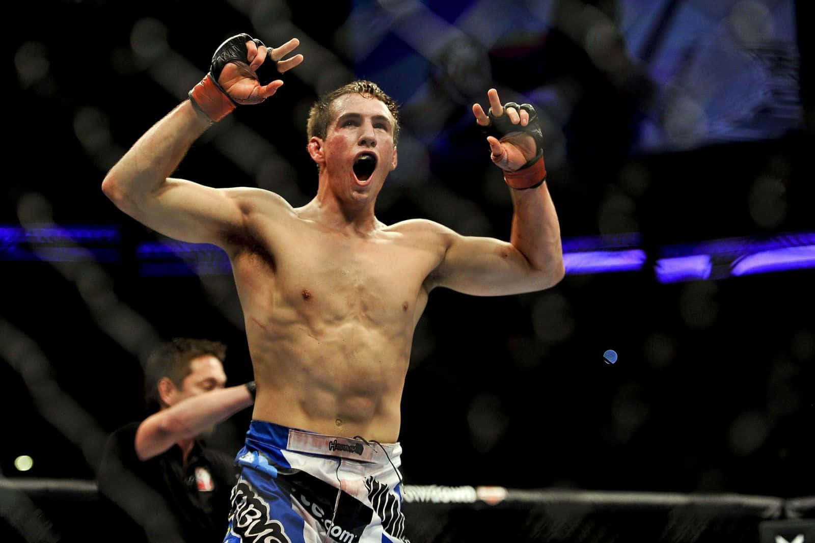 Rory MacDonald, octagon, dimly lit, HD Desktop Wallpaper