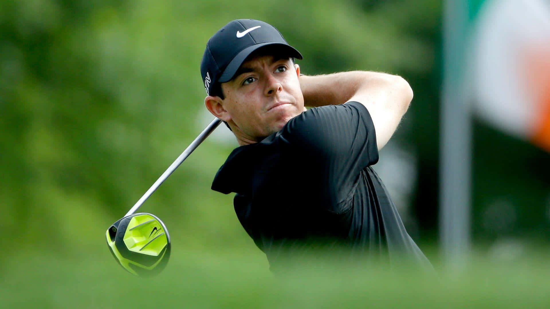 Rory Mcilroy, black cap, black shirt, Full HD Desktop Wallpaper