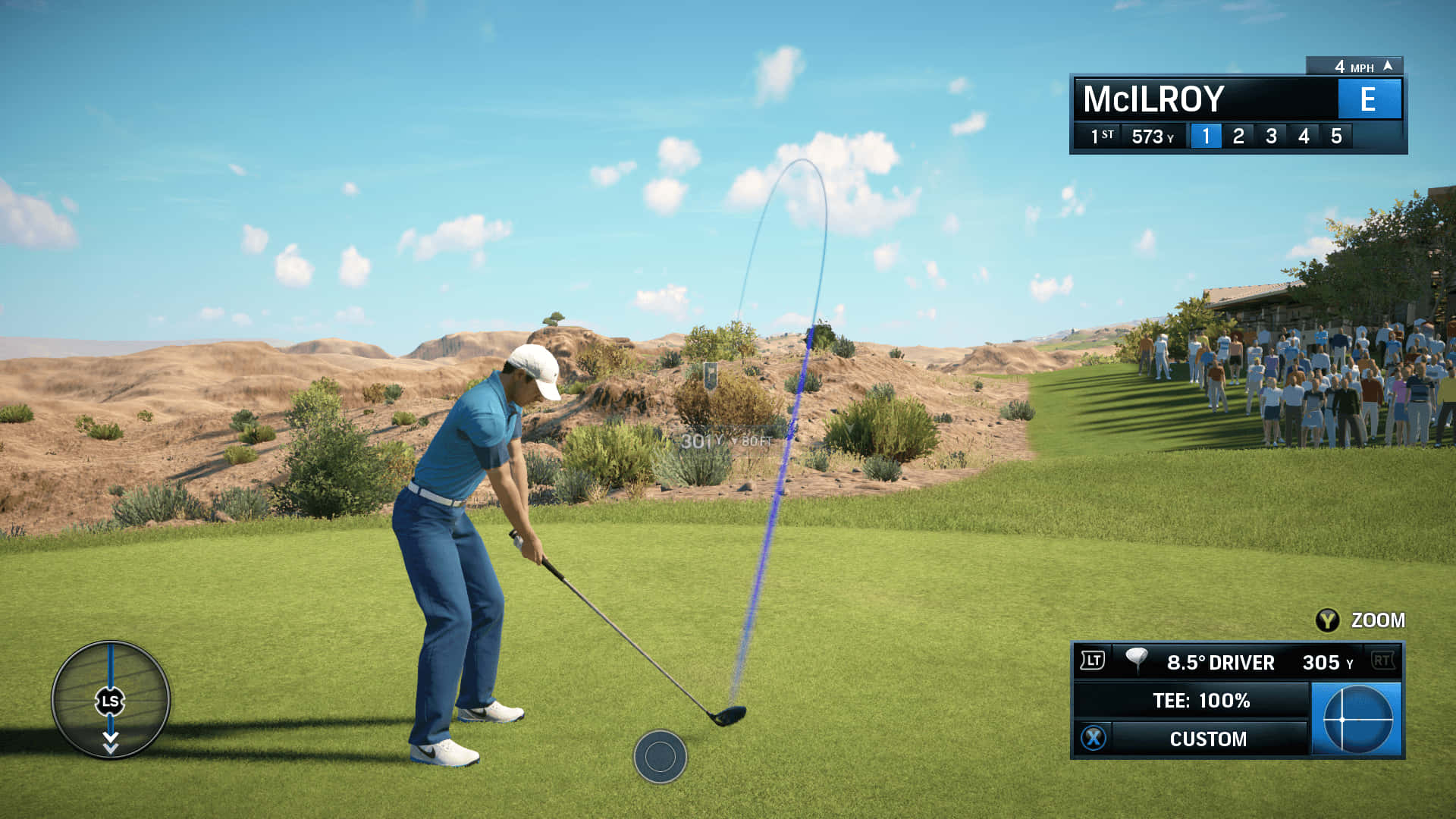 Rory McIlroy, driver, sunny desert course, Full HD Desktop Wallpaper