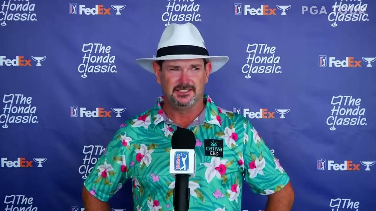 Rory Sabbatini, white fedora, floral shirt, HD Desktop Wallpaper