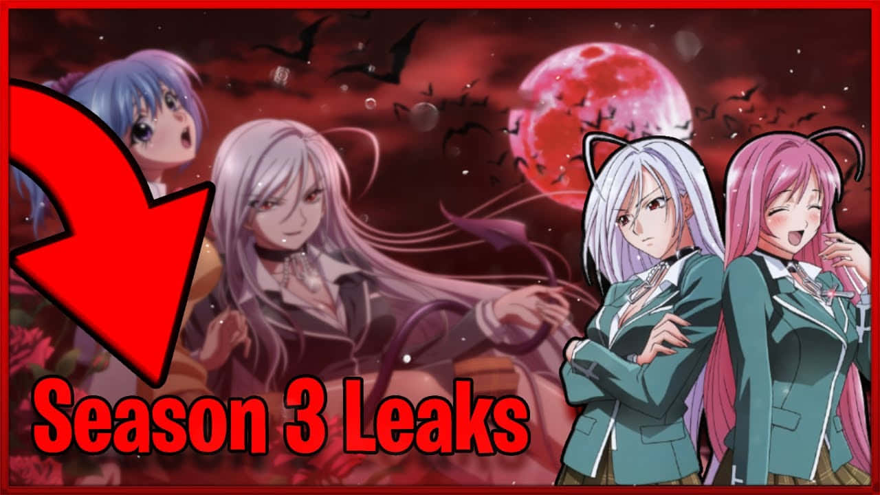 Rosario Vampire, season 3, red moon, HD Desktop Wallpaper