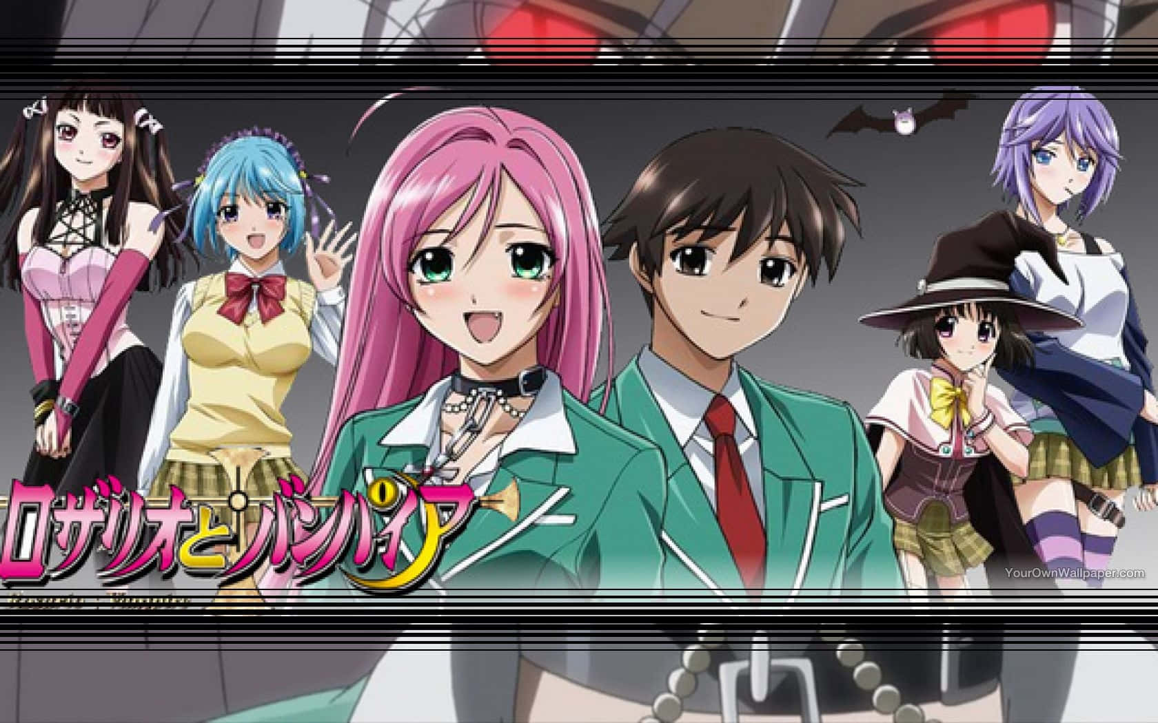 Rosario Vampire, anime wallpaper, school uniforms, HD Desktop Wallpaper