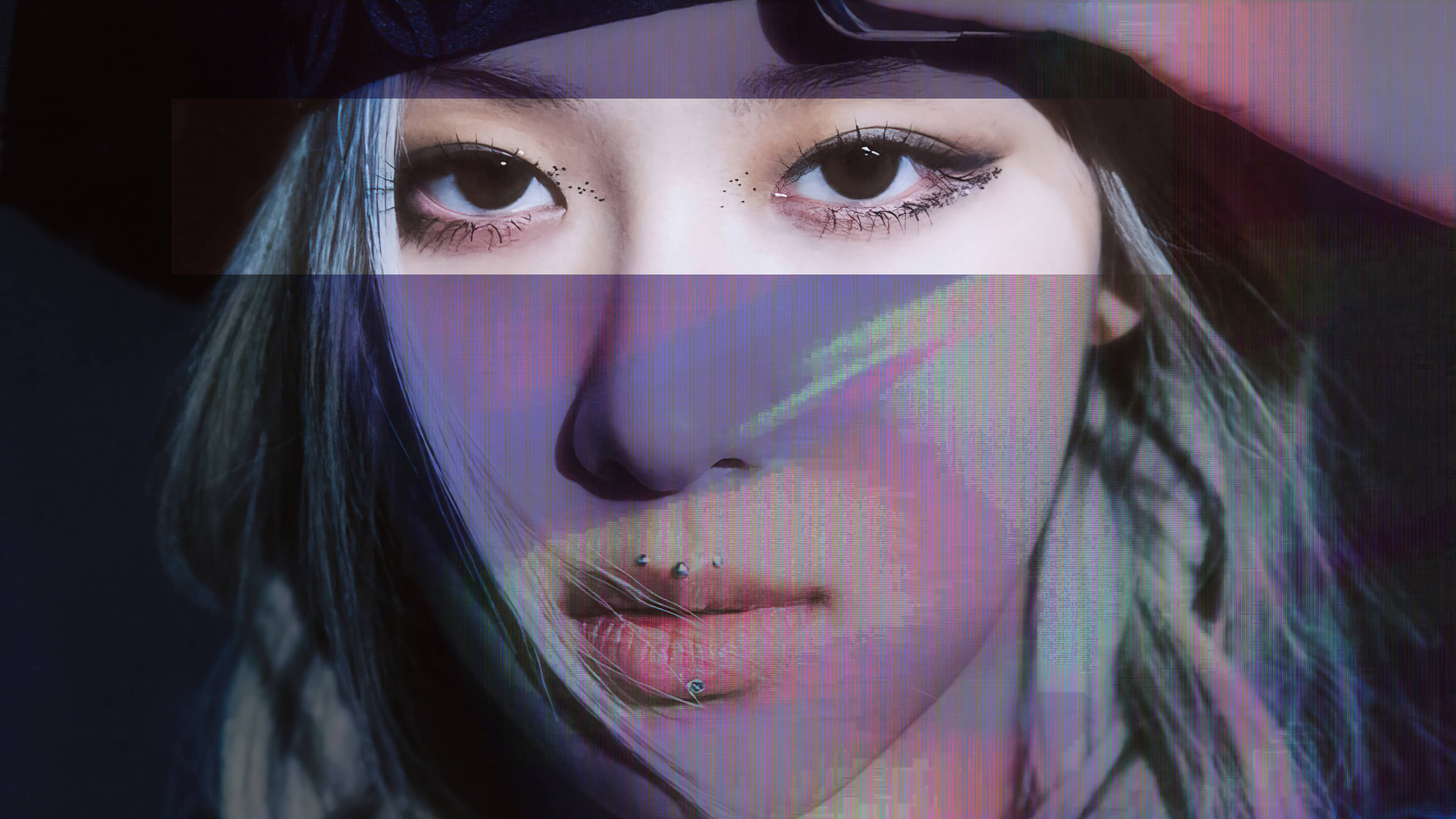 Lo-Fi Rose Blackpink, Rose Blackpink, glitch effects, 4K Desktop Wallpaper