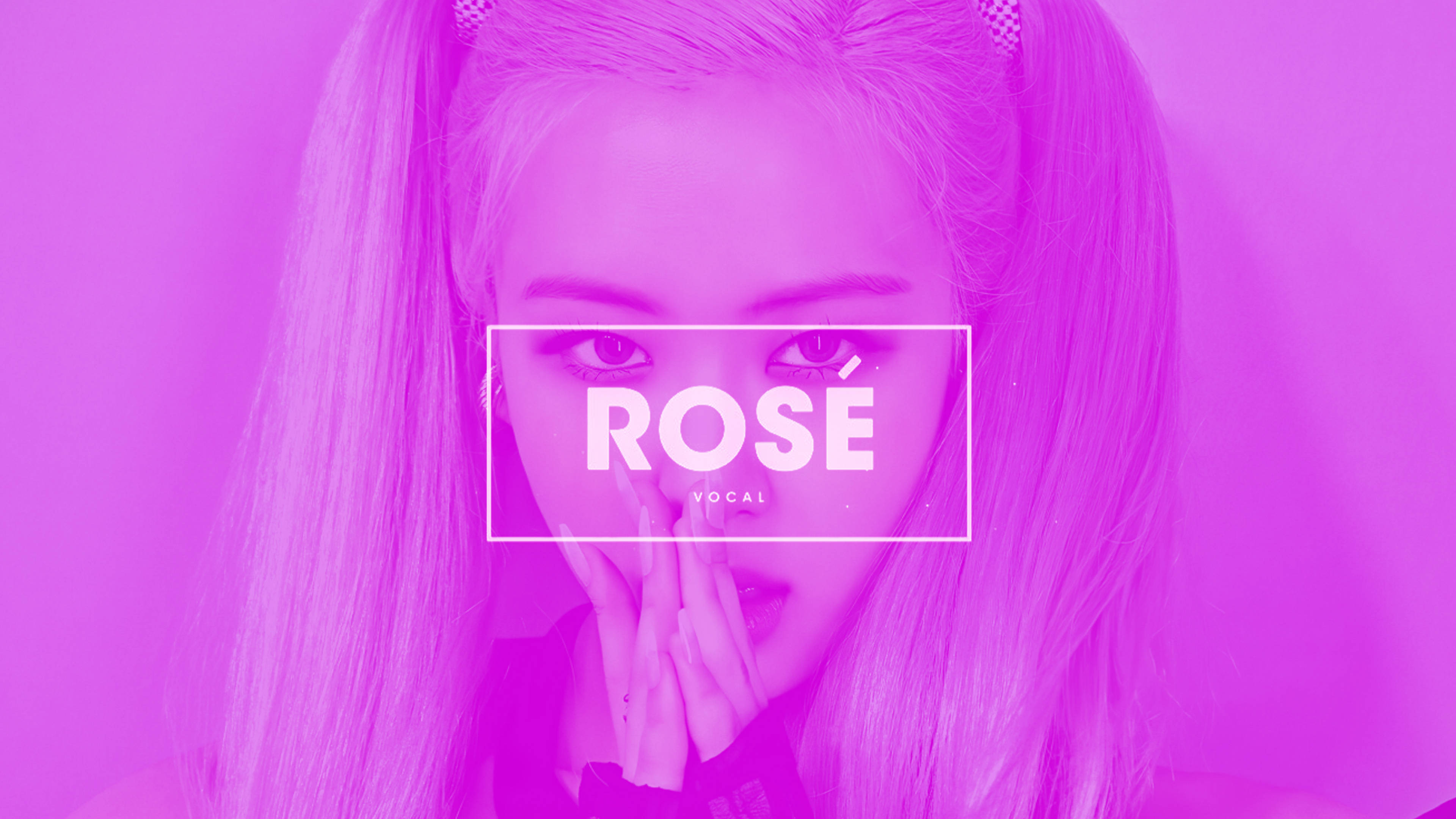 Rose Blackpink, pink tinted, long hair, 4K Desktop Wallpaper