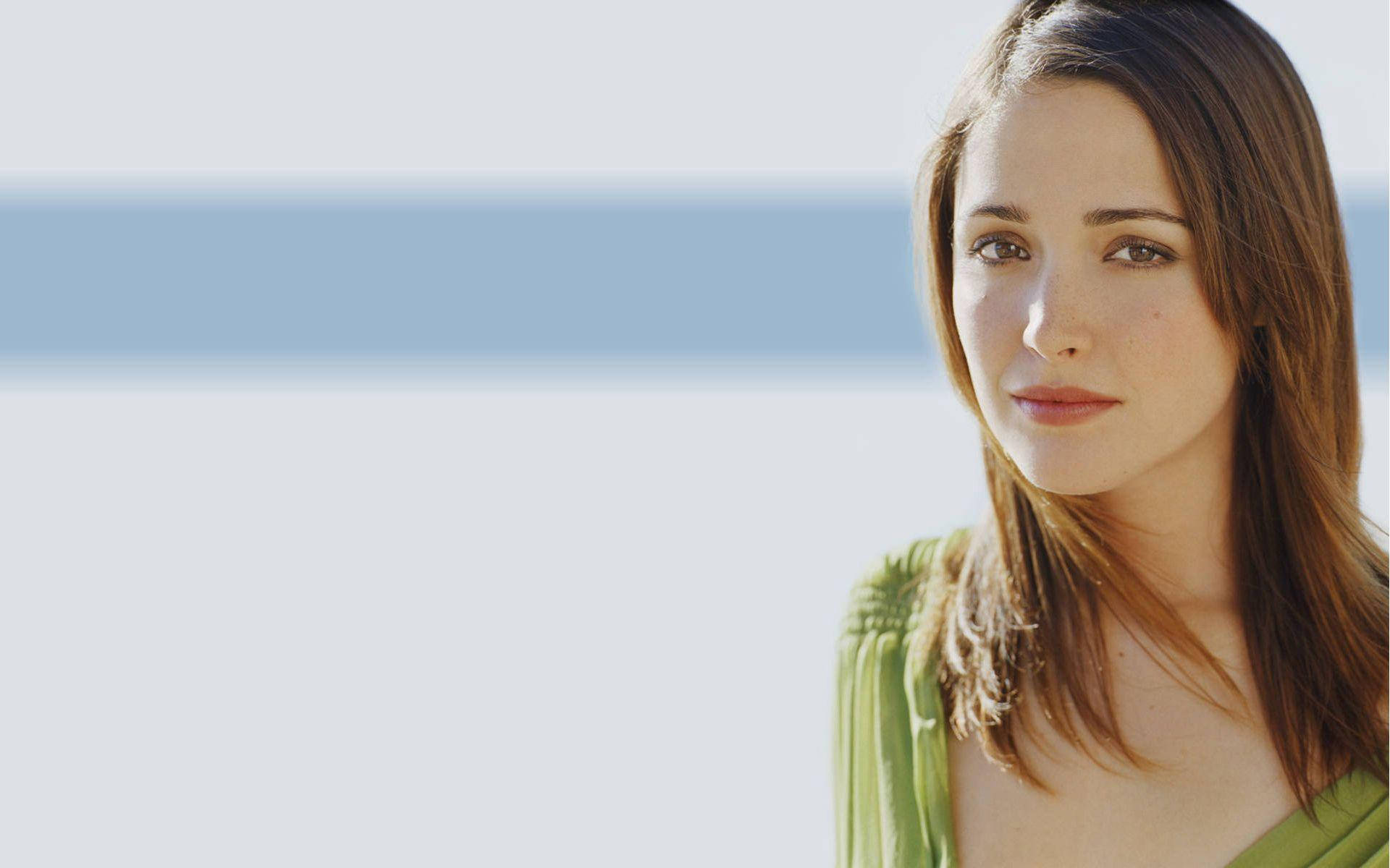 Rose Byrne, brown hair, green top, Full HD Desktop Wallpaper