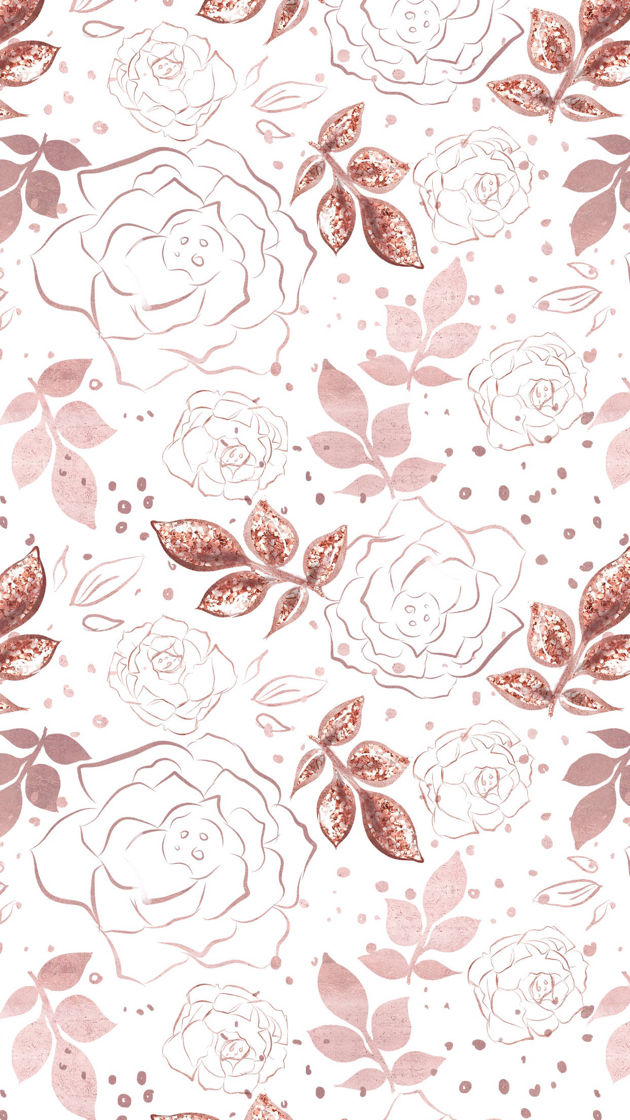 rose gold, blush pink, soft white background, Full HD Phone Wallpaper