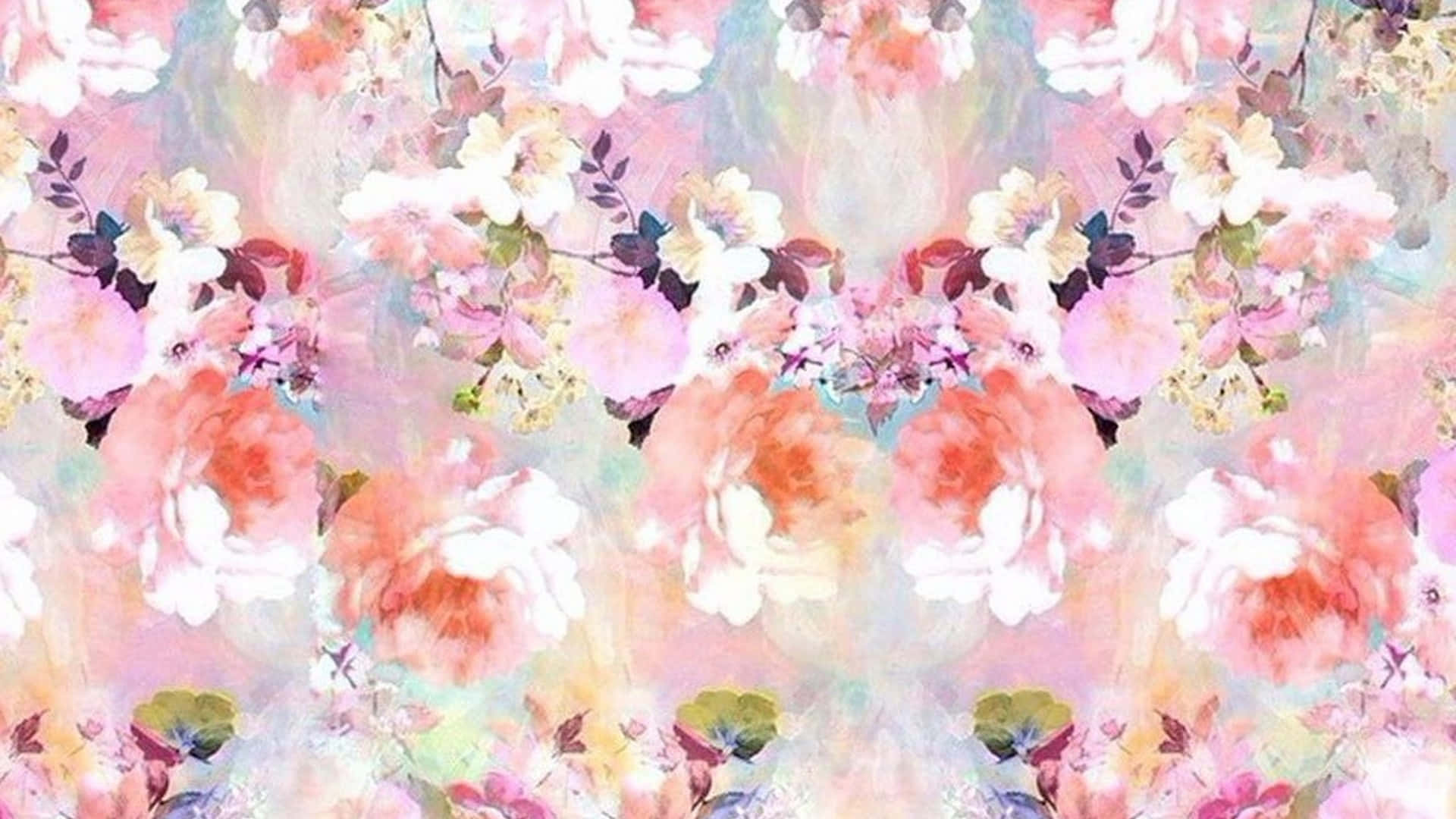 Rose Gold Desktop, purple leaves, pastel pinks, Full HD Desktop Wallpaper
