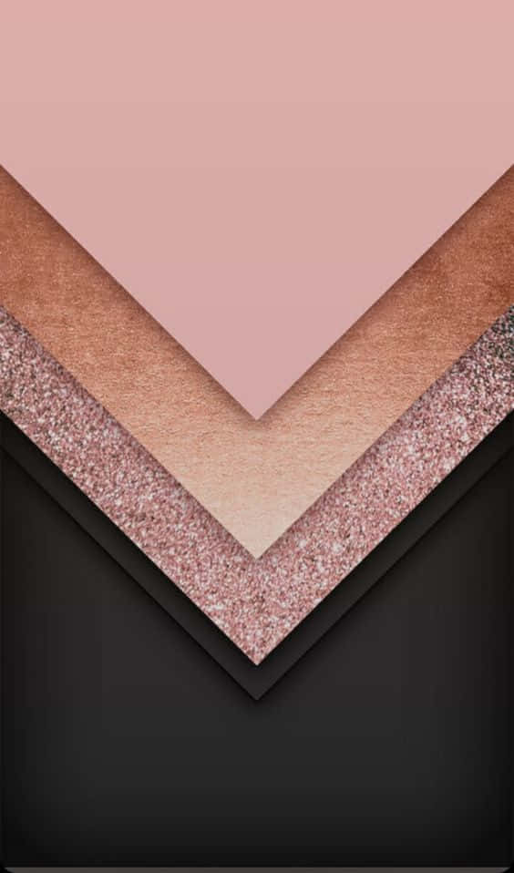 rose gold, black, blush pink glitter, SD Phone Wallpaper