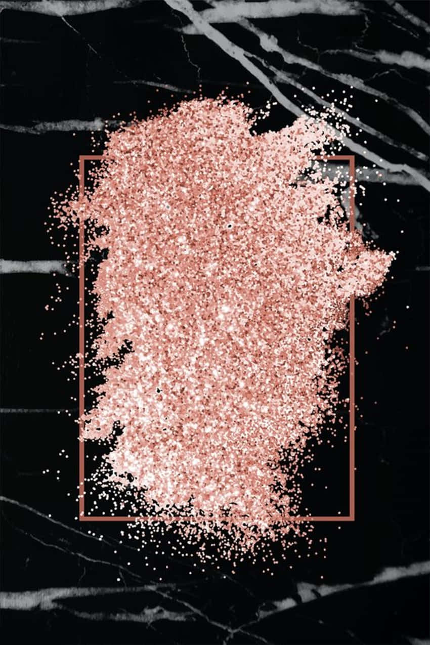rose gold, black, glitter explosion, SD Phone Wallpaper