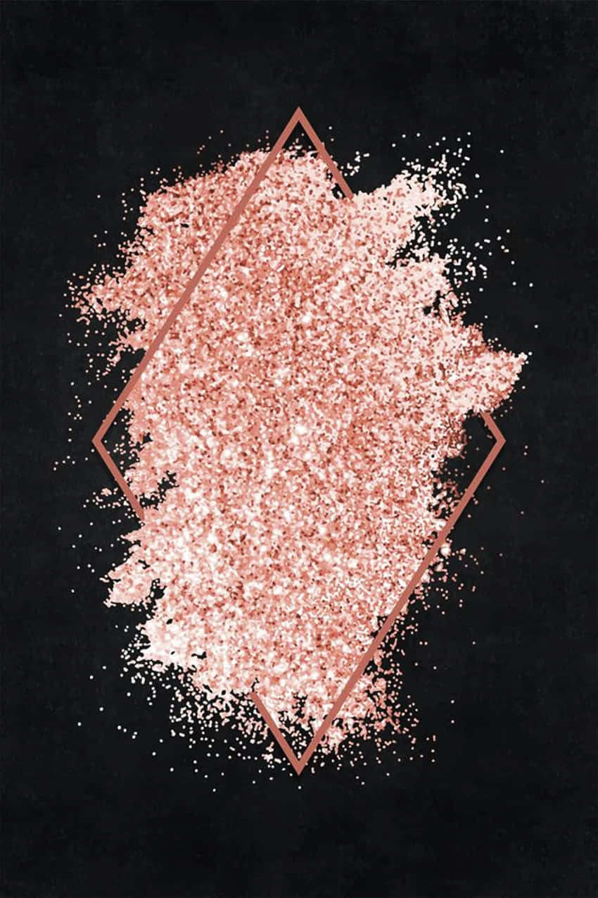 rose gold, black, diamond frame, SD Phone Wallpaper