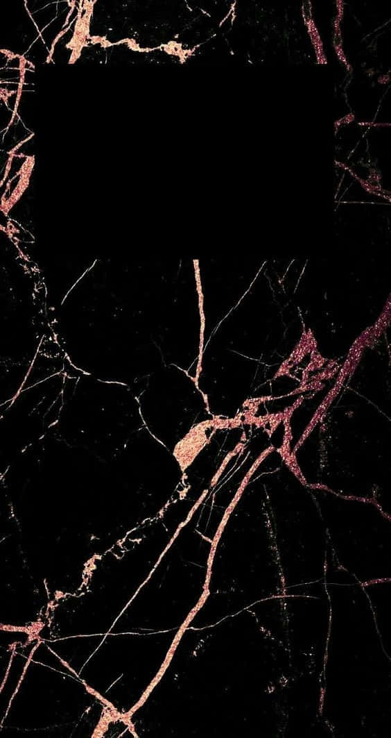 rose gold, black, black marble, SD Phone Wallpaper
