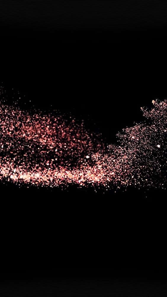 rose gold glitter, black background, shimmering, SD Phone Wallpaper