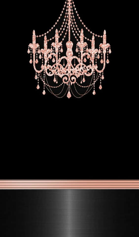 rose gold, black, crystals, SD Phone Wallpaper