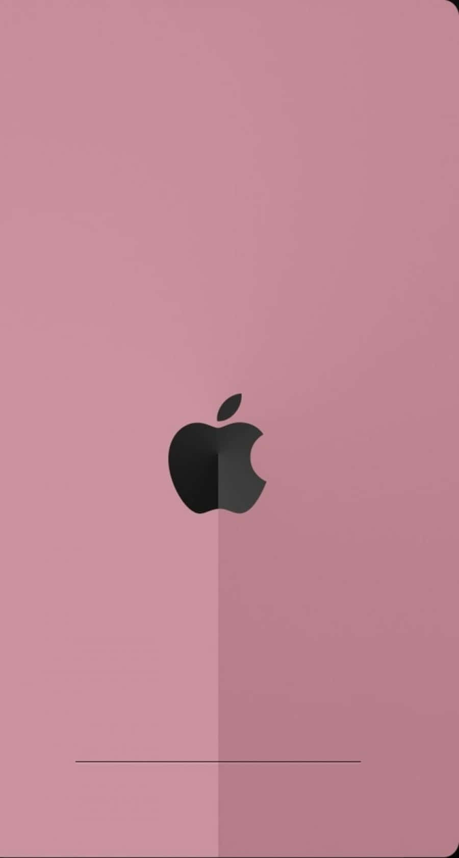 Rose Gold Apple, black Apple logo, pink wallpaper, HD Phone Wallpaper