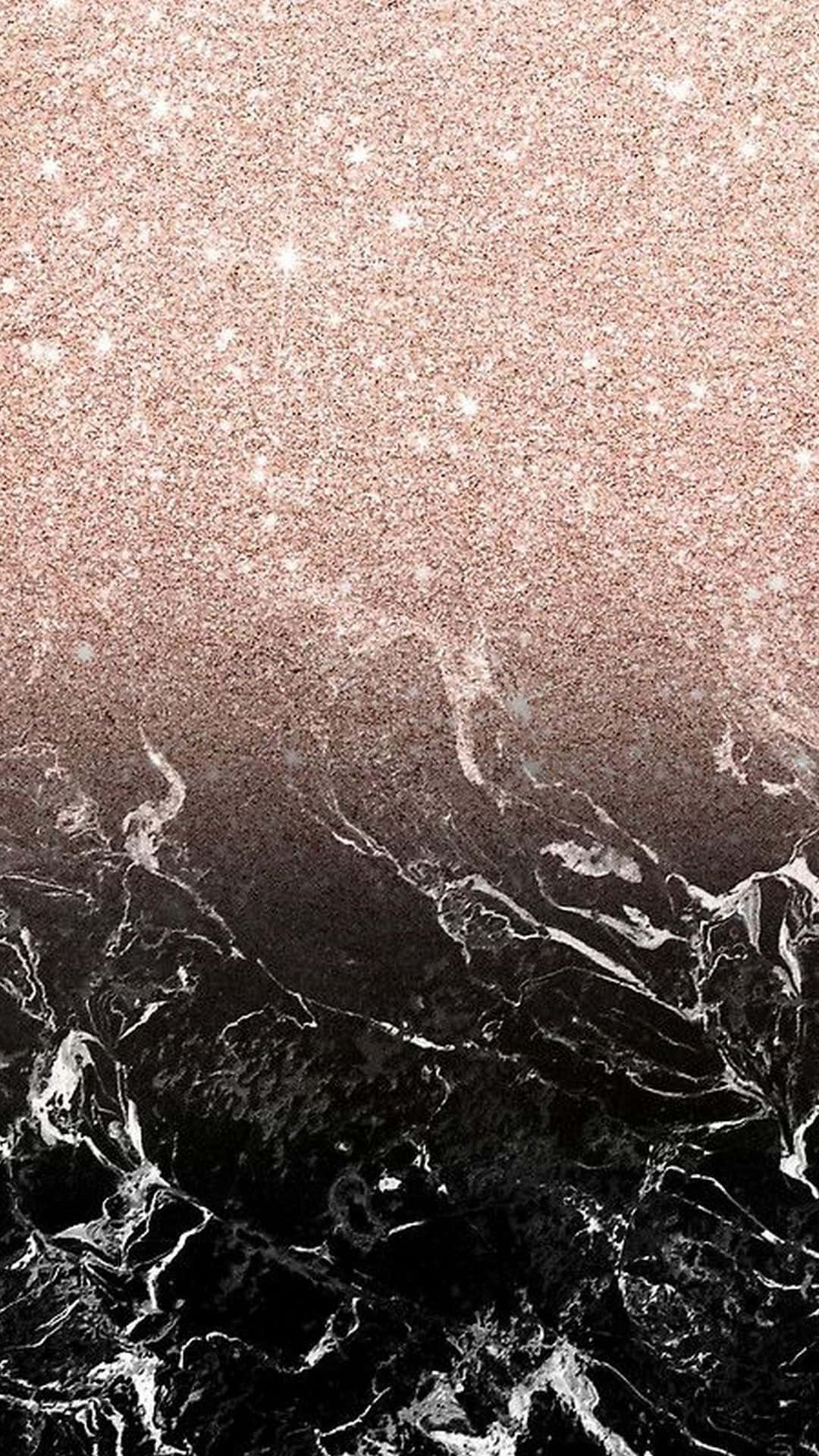rose gold black marble, rose gold glitter, glossy black marble, Full HD Phone Wallpaper