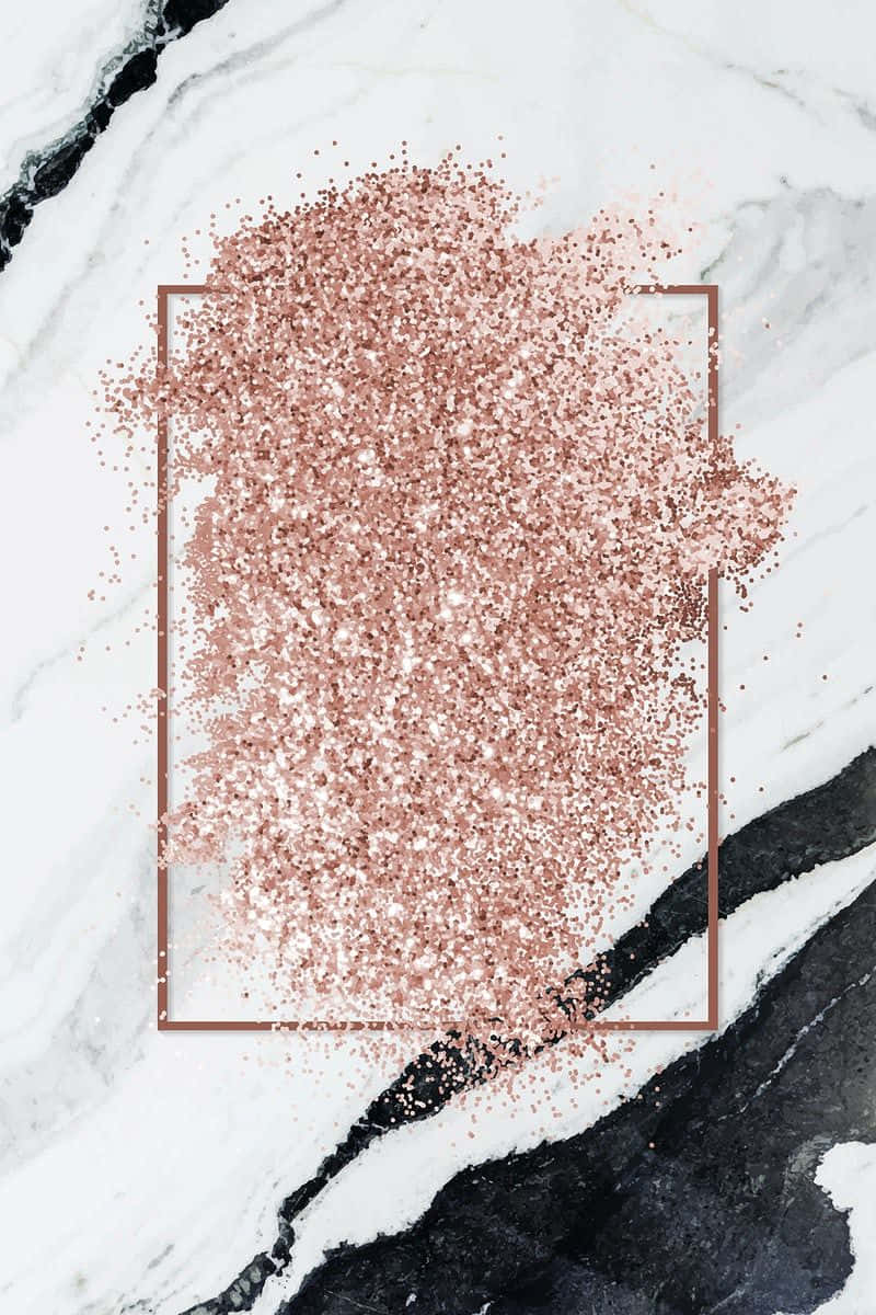 rose gold, copper frame, black and white marble surface, SD Phone Wallpaper