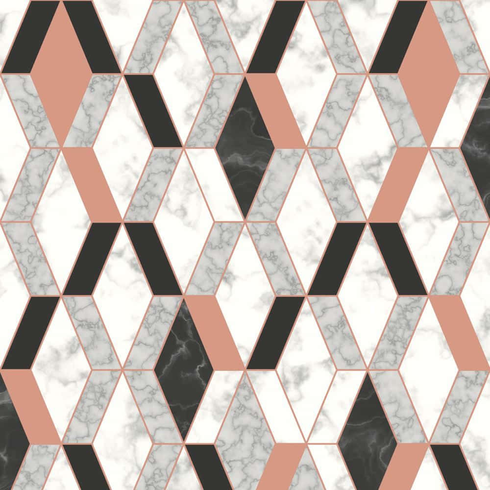Rose Gold Black Marble, geometric diamond pattern, marble textures, SD Desktop Wallpaper