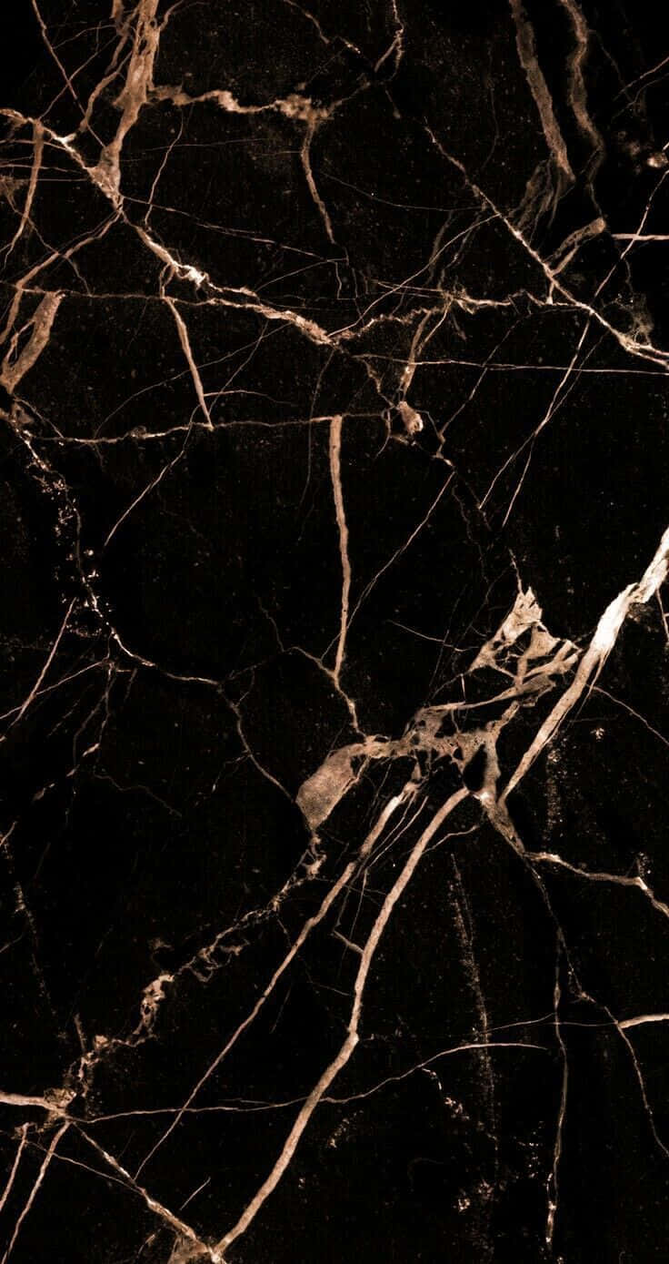Rose Gold, Black Marble, golden veins, HD Phone Wallpaper