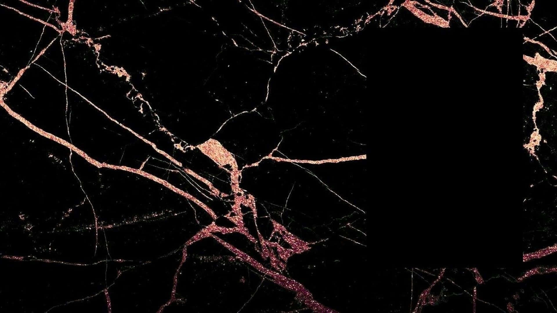 rose gold, black marble, glittering rose gold veins, Full HD Desktop Wallpaper