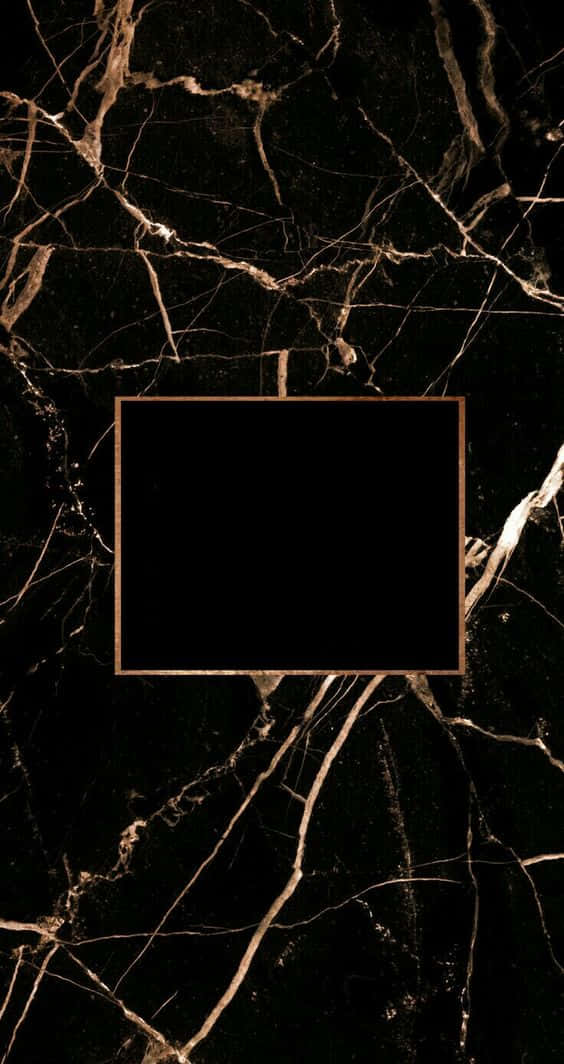 Rose Gold Black Marble, black marble surface, golden veins, SD Phone Wallpaper