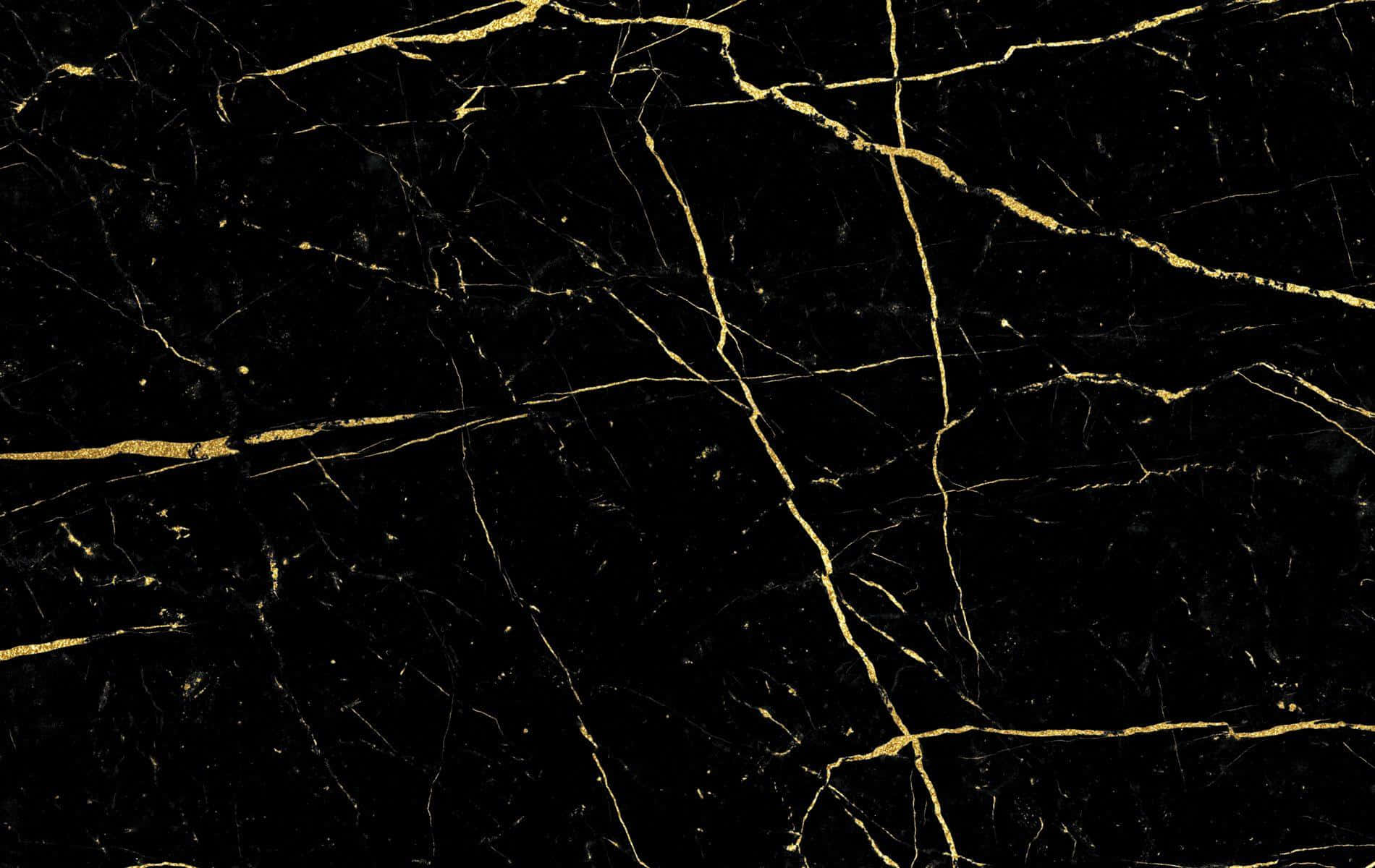 rose gold, black marble, golden veins, HD Desktop Wallpaper