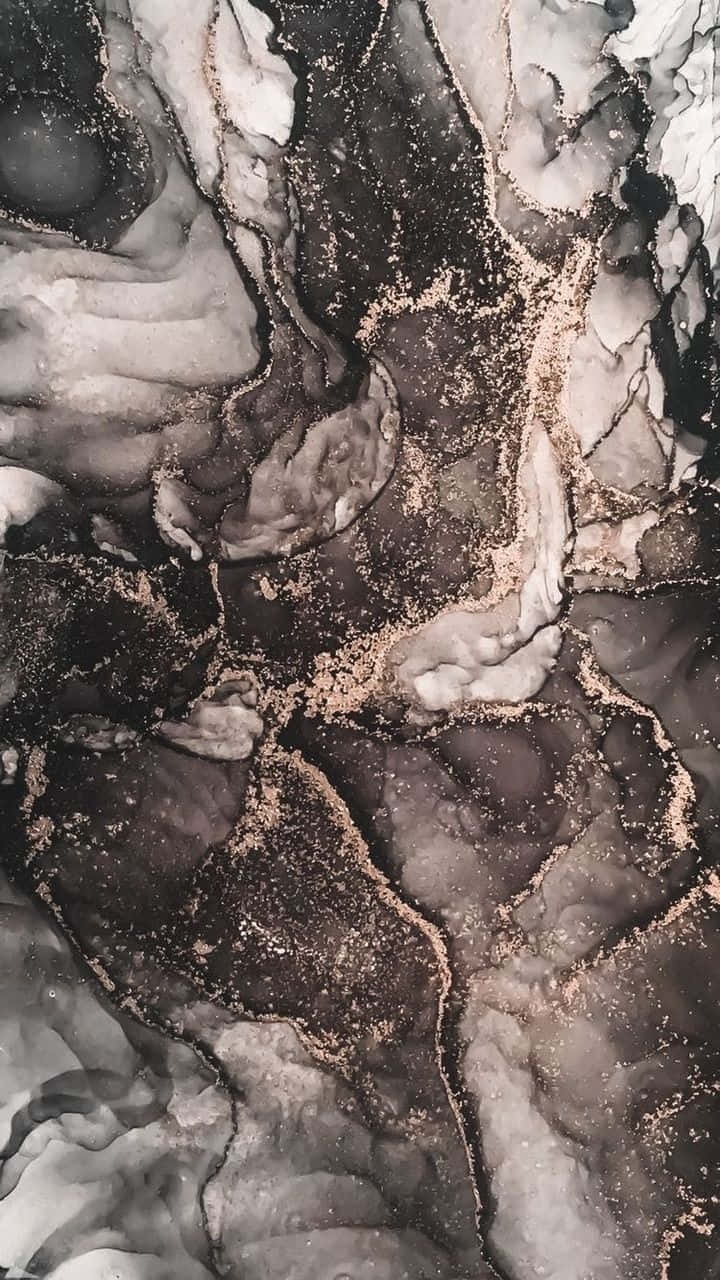 Rose Gold Black Marble, black, white, HD Phone Wallpaper