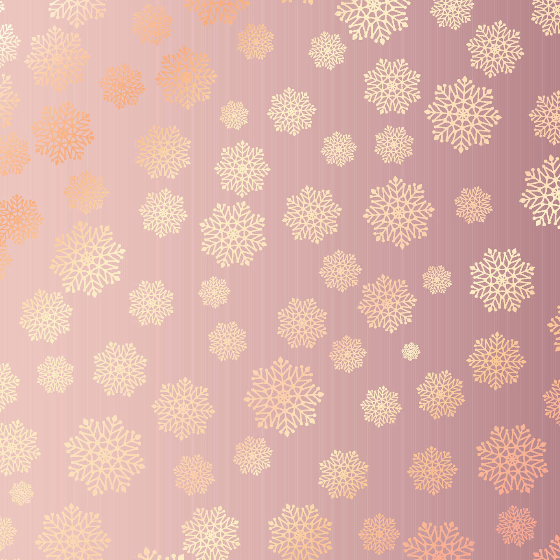 Rose Gold Christmas, soft pink, gold snowflakes, Full HD Desktop Wallpaper