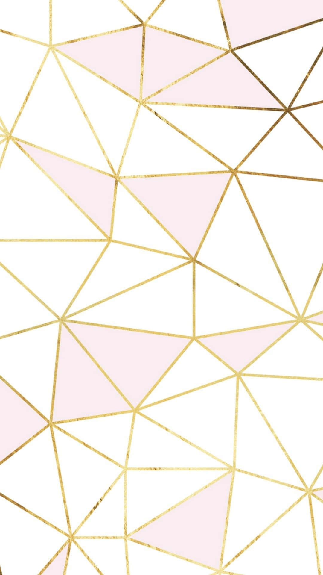 Rose Gold Black Marble, gold foil lines, triangles, Full HD Phone Wallpaper