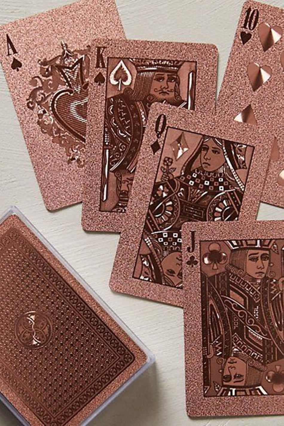 rose gold, playing cards, kings queens and jacks, HD Phone Wallpaper