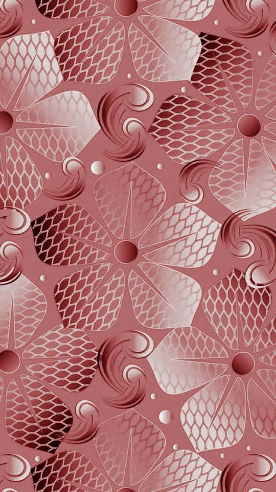 Rose Gold Color, soft rose tones, stylized flowers, SD Phone Wallpaper