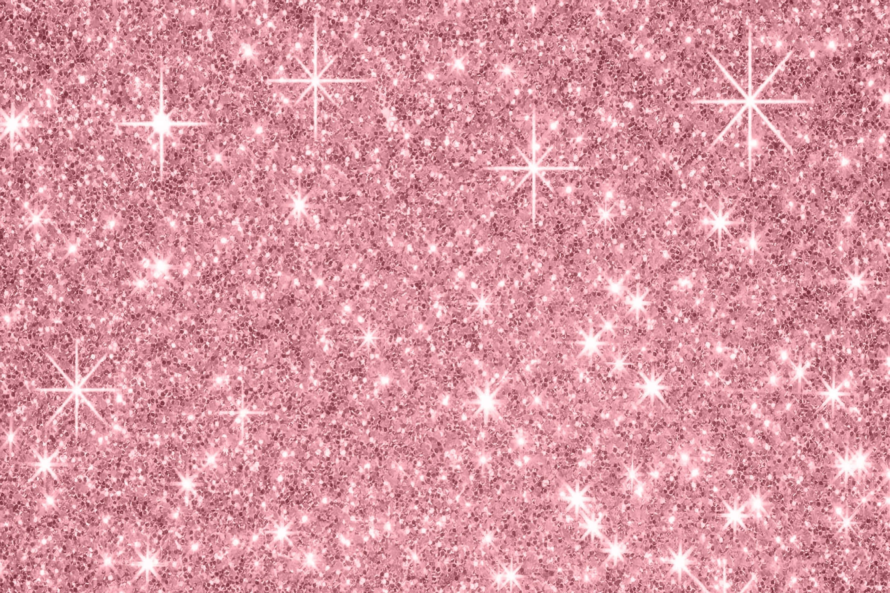 rose gold glitter sparkle background, pink glitter, bright white starburst sparkles, 2K Desktop Wallpaper