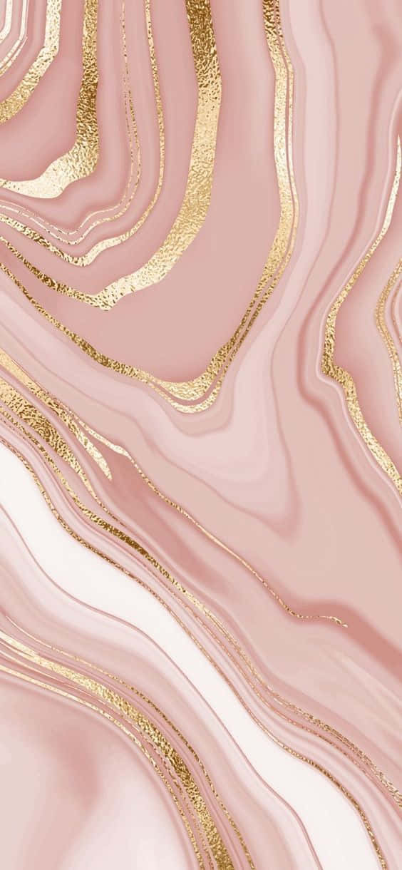rose gold color, pink and gold marble swirls, metallic sheen, SD Phone Wallpaper