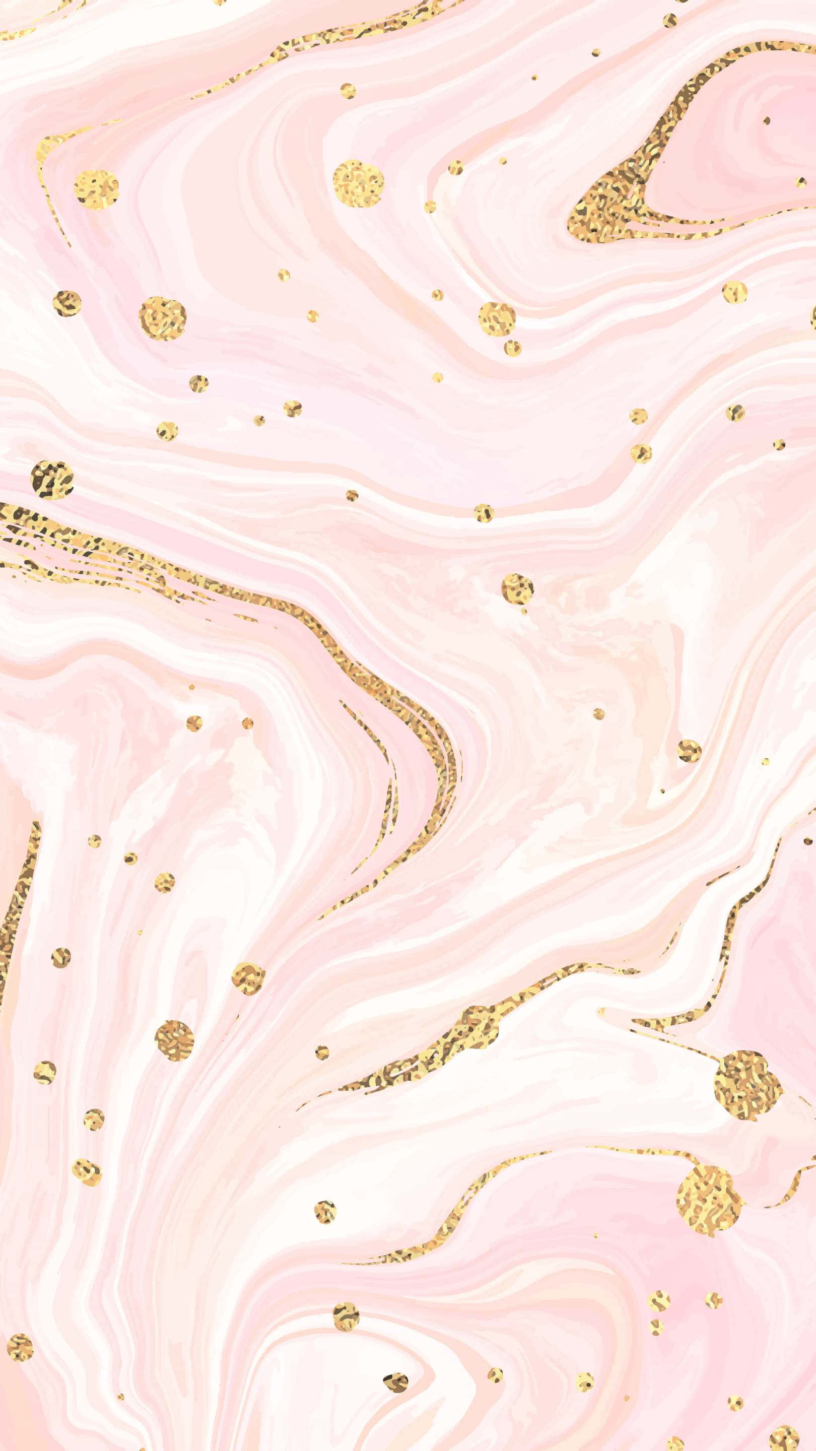 rose gold marble texture, soft pink and white marble swirls, shimmering gold glitter particles, 2K Phone Wallpaper