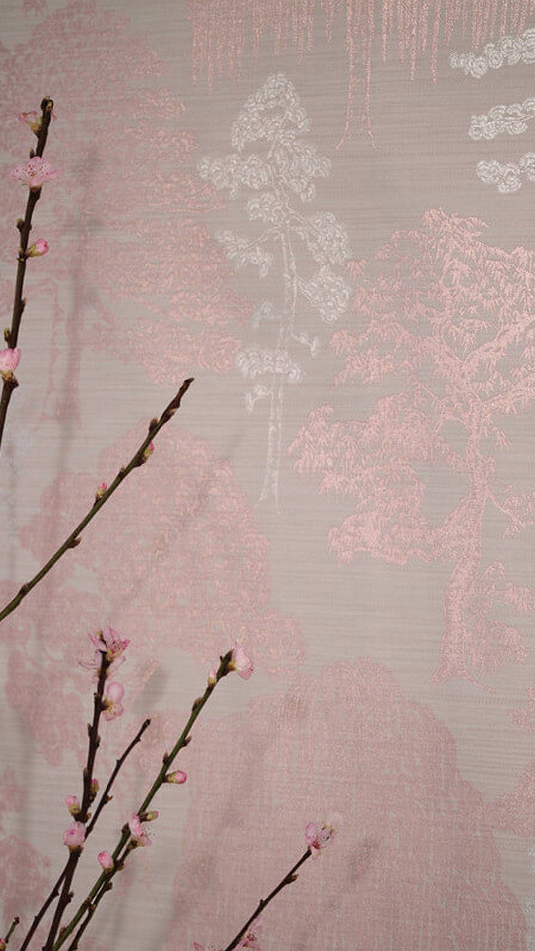 Rose Gold iPad, sakura branches, pink cherry blossoms, Full HD Phone Wallpaper